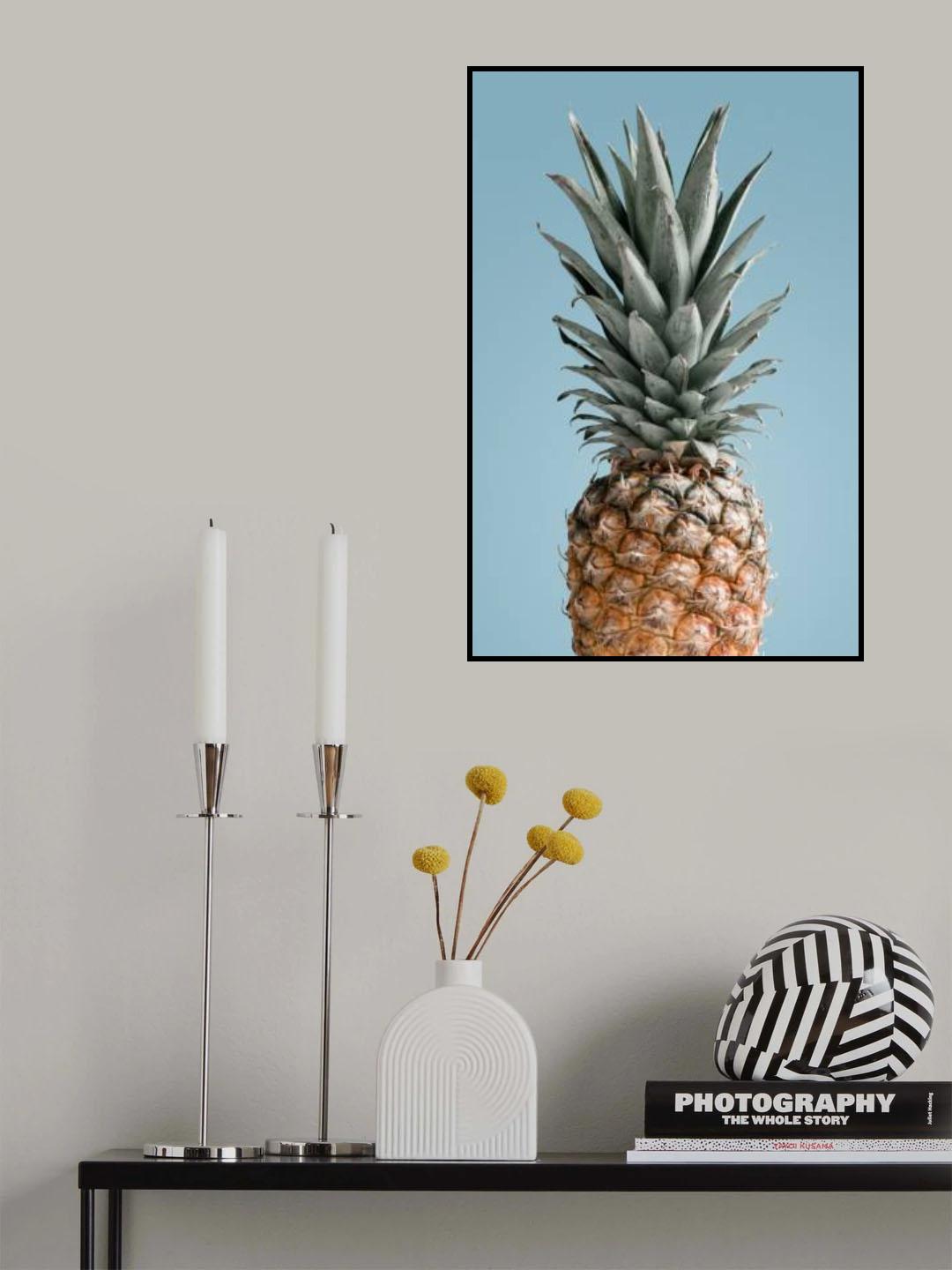 Pineapple Blue 02 Poster och Canvastavla
