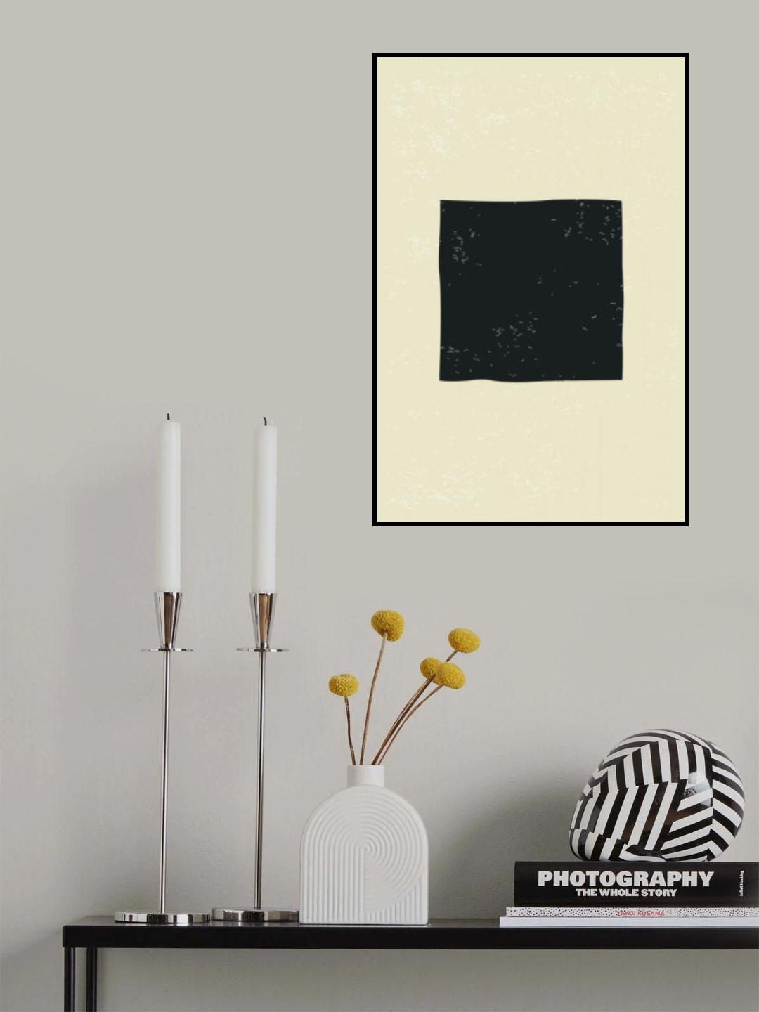 Black Minimal Shapes Series #3 Poster och Canvastavla
