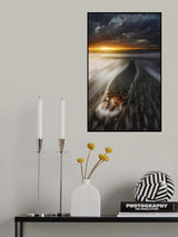 Beached at sunset Poster och Canvastavla