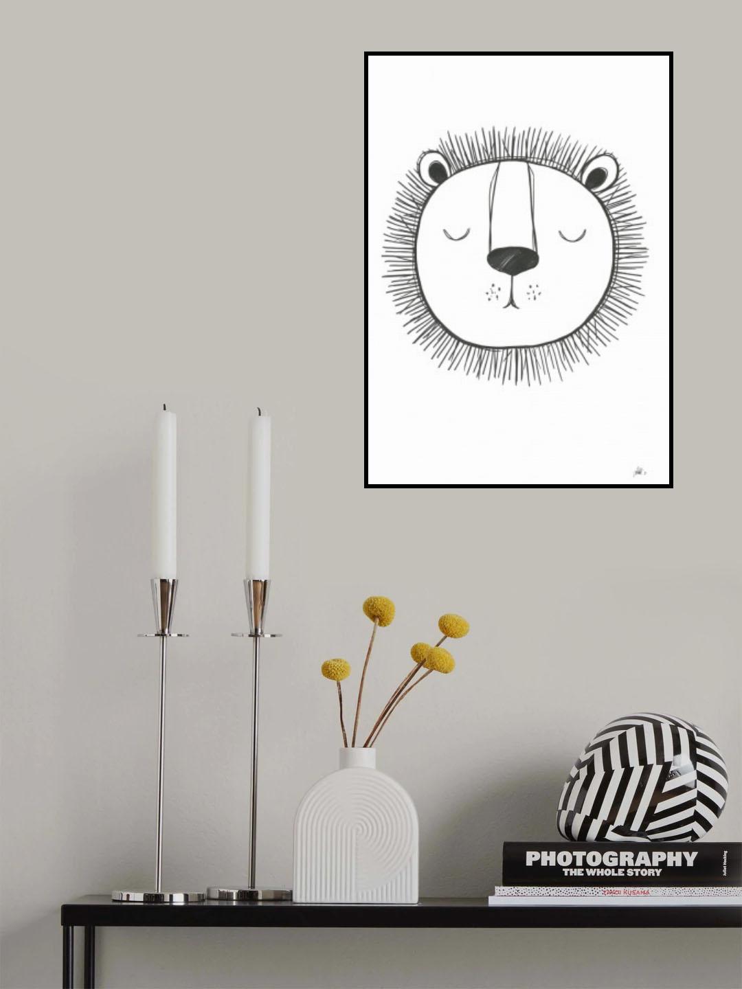 Lion Poster och Canvastavla