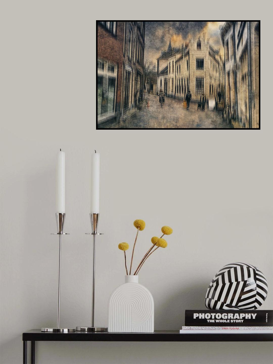 In the streets of Zutphen, a hanseatic city Poster och Canvastavla