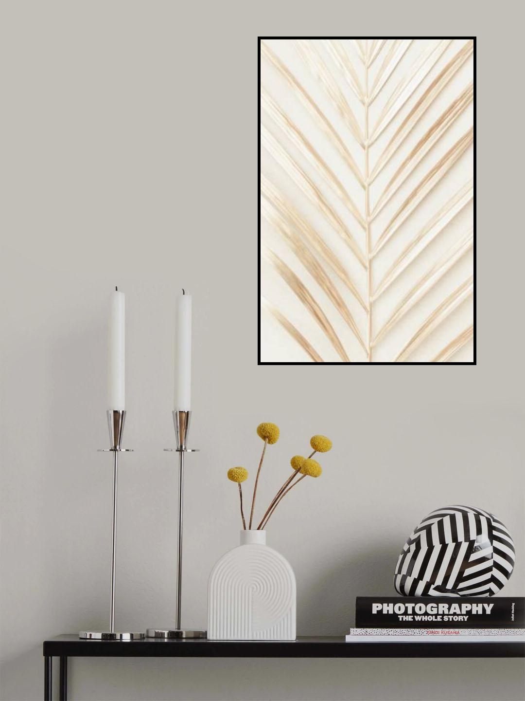 Golden Palm Leaf Poster och Canvastavla