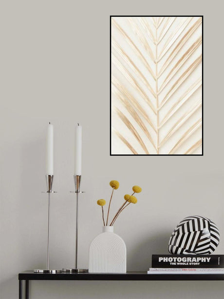 Golden Palm Leaf Poster och Canvastavla