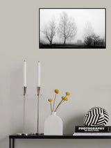 Morning fog in abandoned outskirts Poster och Canvastavla