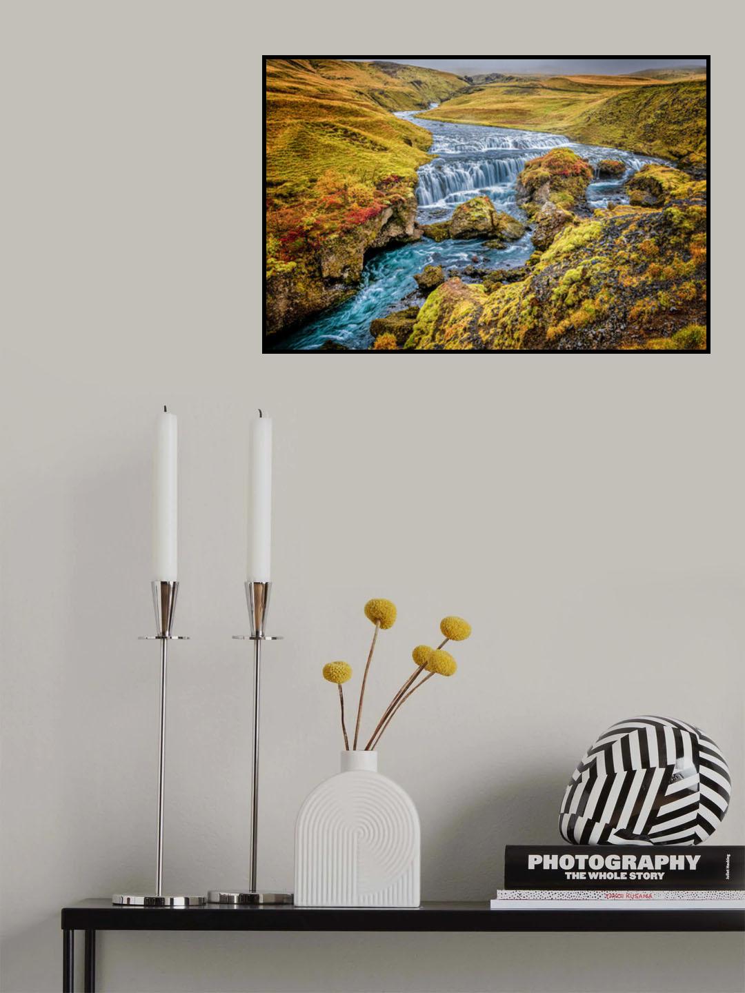 Upper Skogafoss Poster och Canvastavla