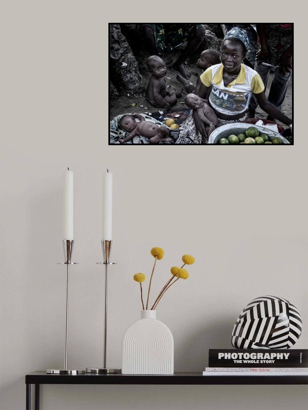Newborn twins - Benin Poster och Canvastavla