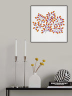 Leaf Sprig Lavender Orange Poster och Canvastavla