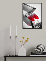 American classic car Sedan Deville 1959 tail fin abstract Poster och Canvastavla