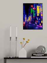 Neon Street Poster och Canvastavla