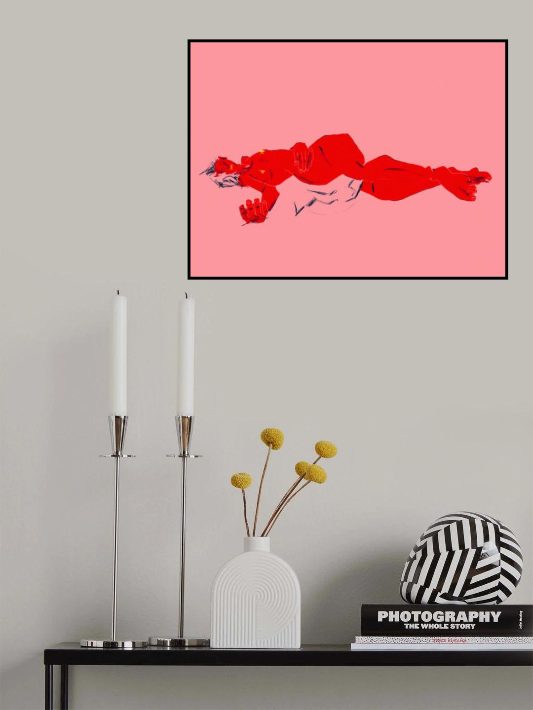 A Girl Asleep Pink Poster och Canvastavla