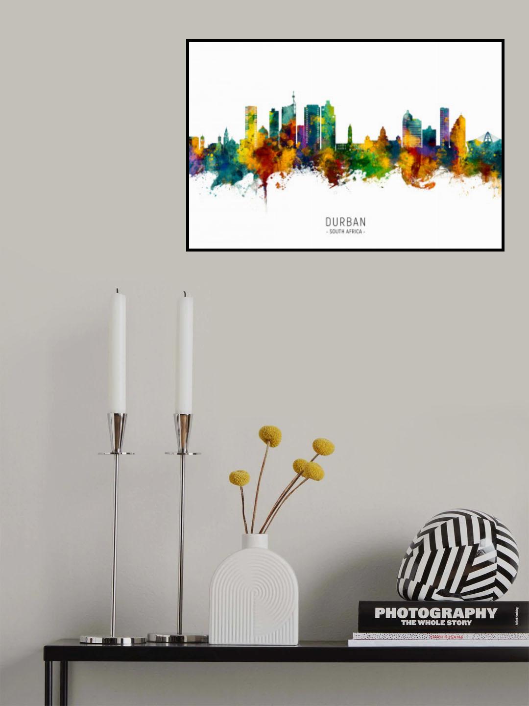 Durban South Africa Skyline Poster och Canvastavla