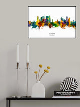 Durban South Africa Skyline Poster och Canvastavla