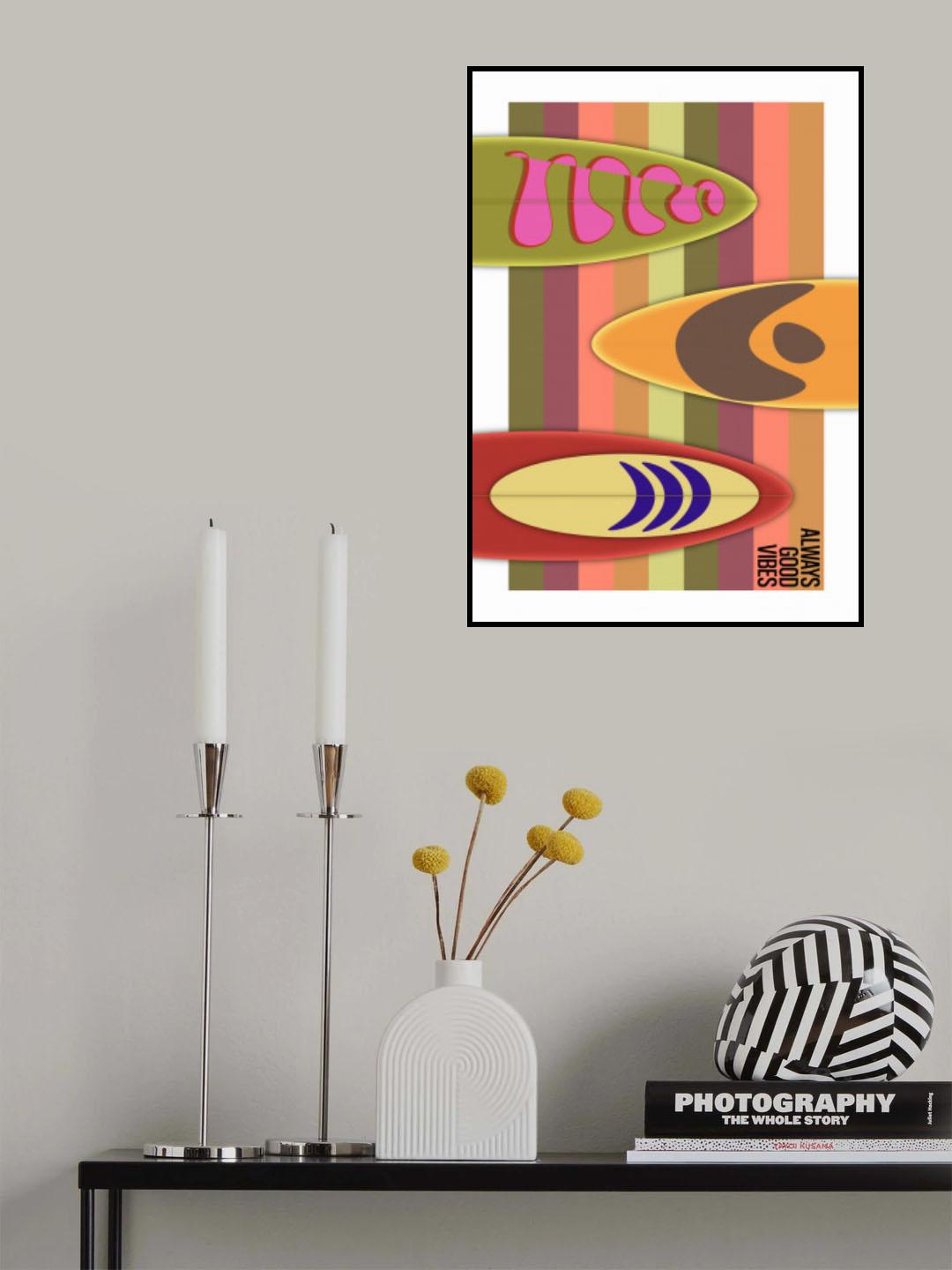 Always Good Vibes Orange Poster och Canvastavla