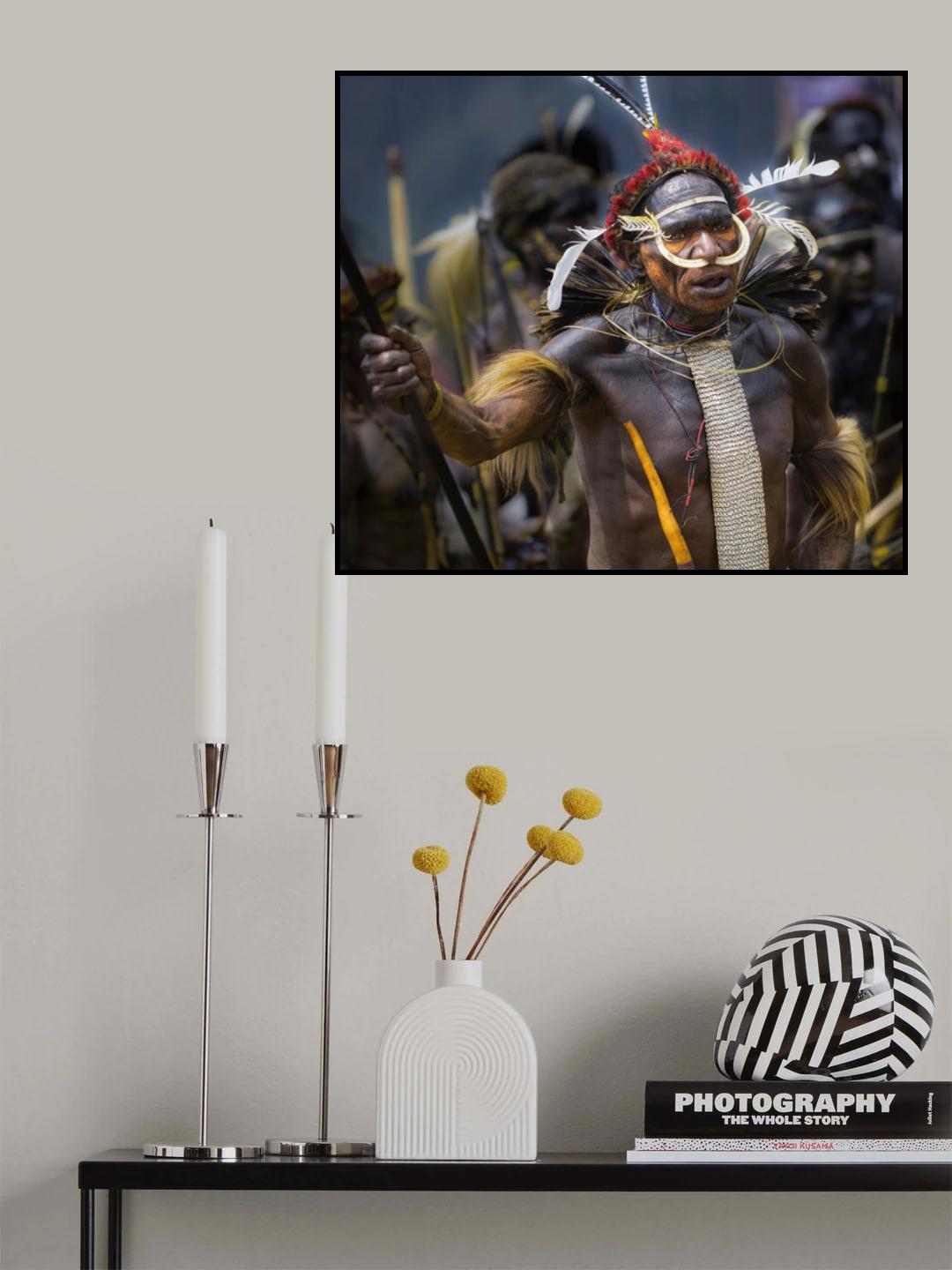 Warrior of Papua Poster och Canvastavla