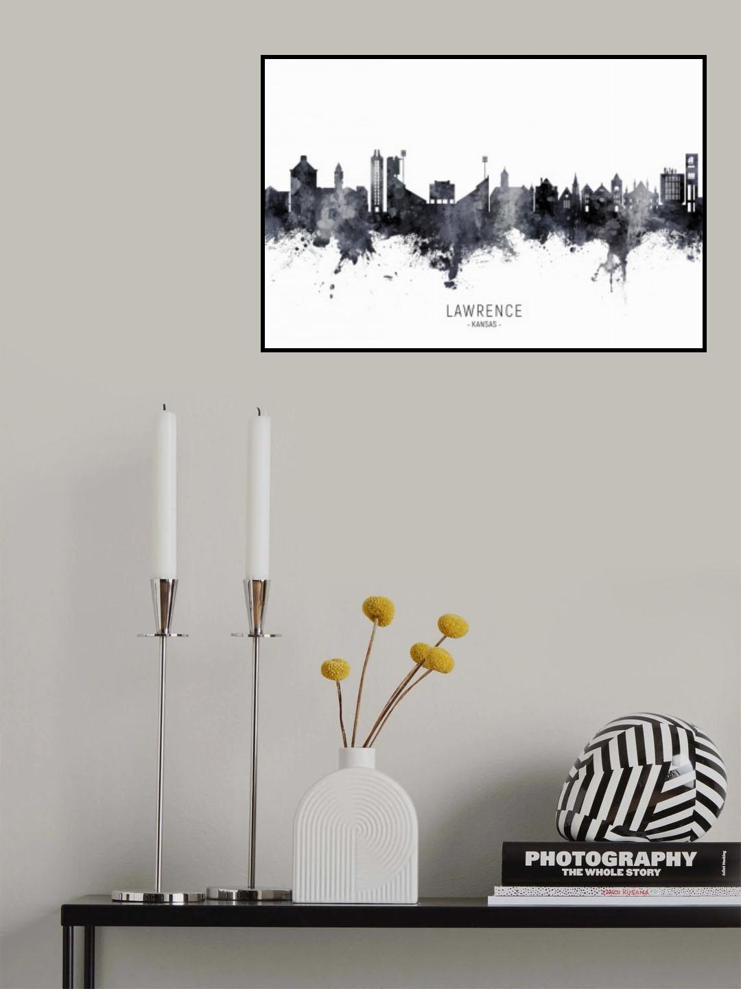 Lawrence Kansas Skyline Poster och Canvastavla