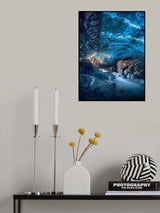 Discvovering world below the glacier... Poster och Canvastavla