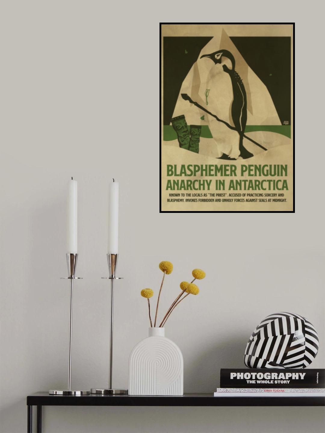Penquin funny print Poster och Canvastavla