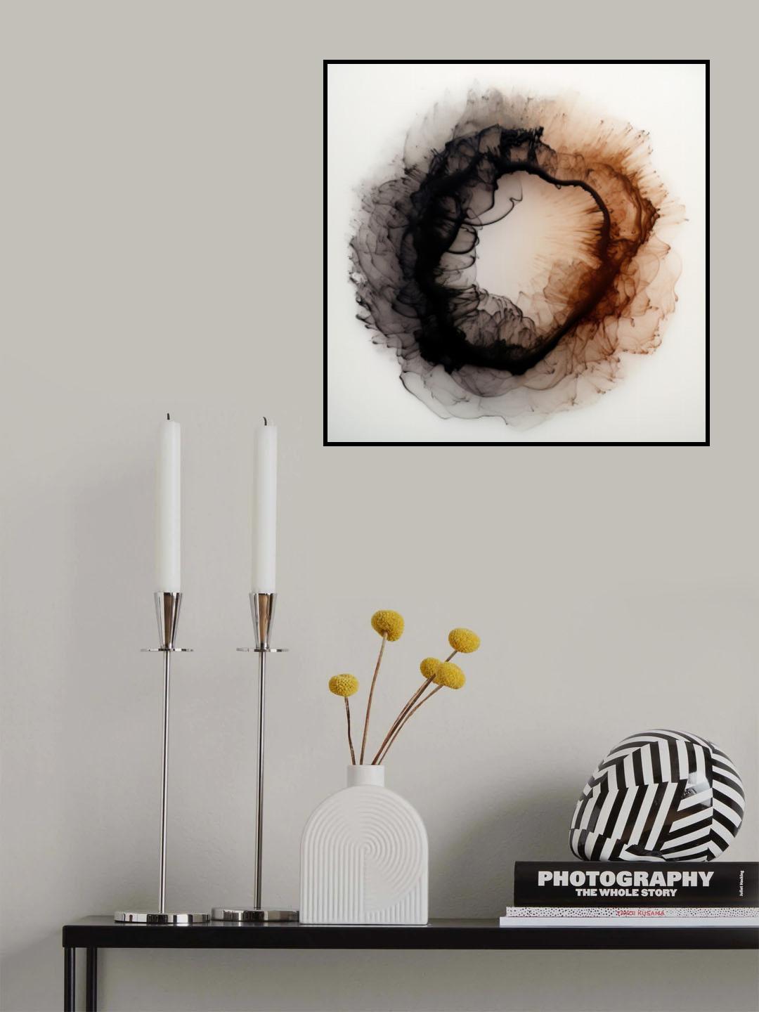 Dreamy Ink Abstract Art Poster och Canvastavla