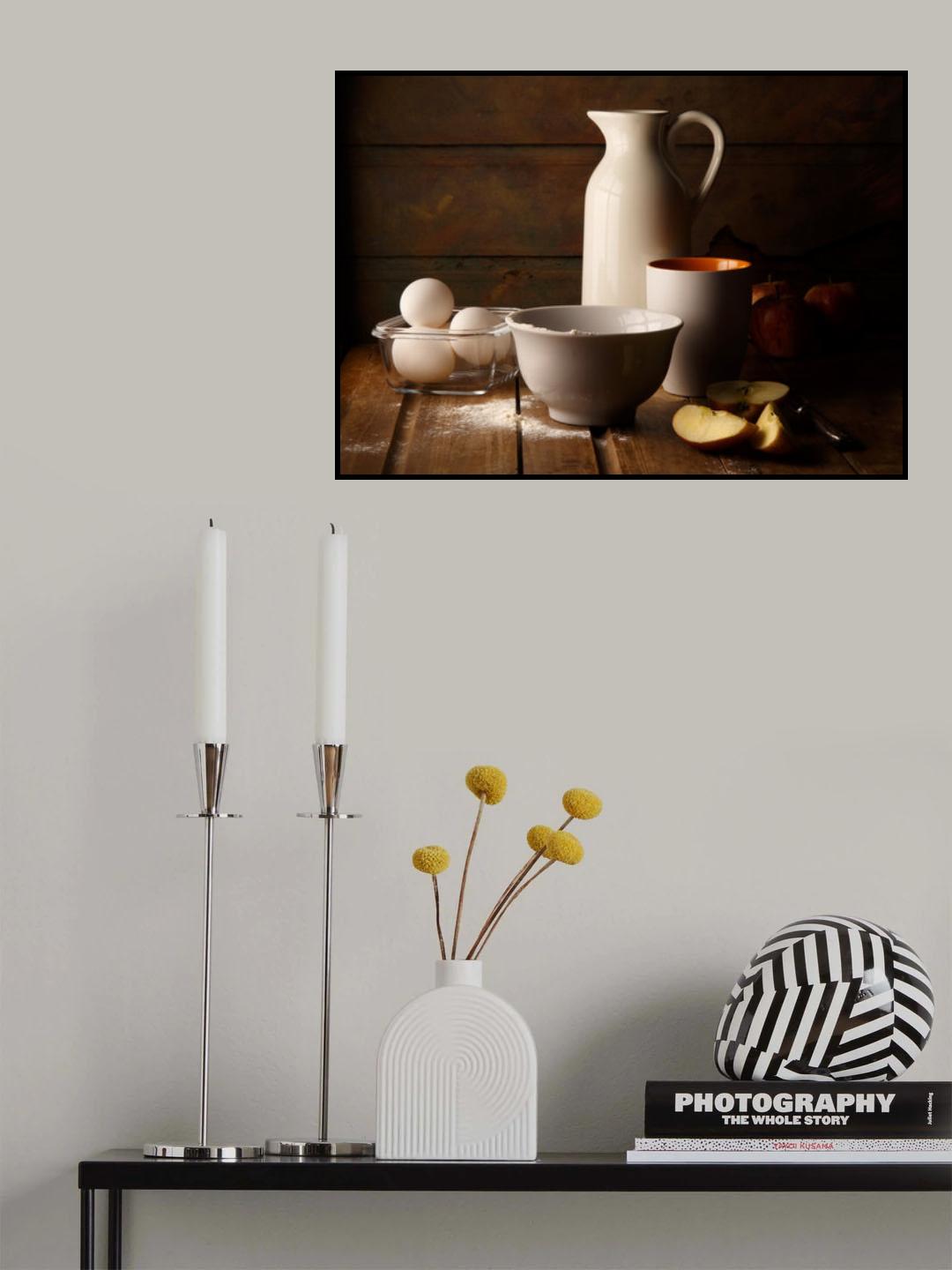 Still Life with eggs and apples Poster och Canvastavla