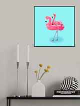 Flamingo on Resort Poster och Canvastavla