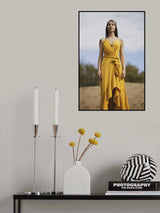 woman in yellow dress Poster och Canvastavla