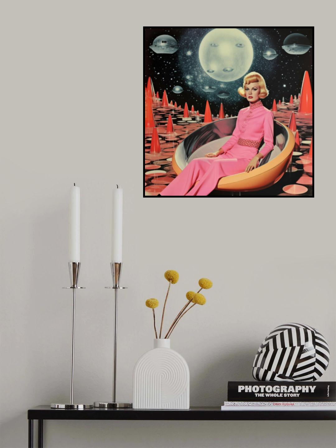 Queen of Space Collage Art Poster och Canvastavla