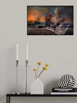 Still life with a bust of Neptune Poster och Canvastavla