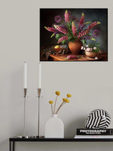 Still life with a bouquet of lupine Poster och Canvastavla