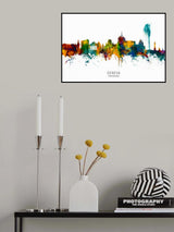 Geneva Switzerland Skyline Poster och Canvastavla