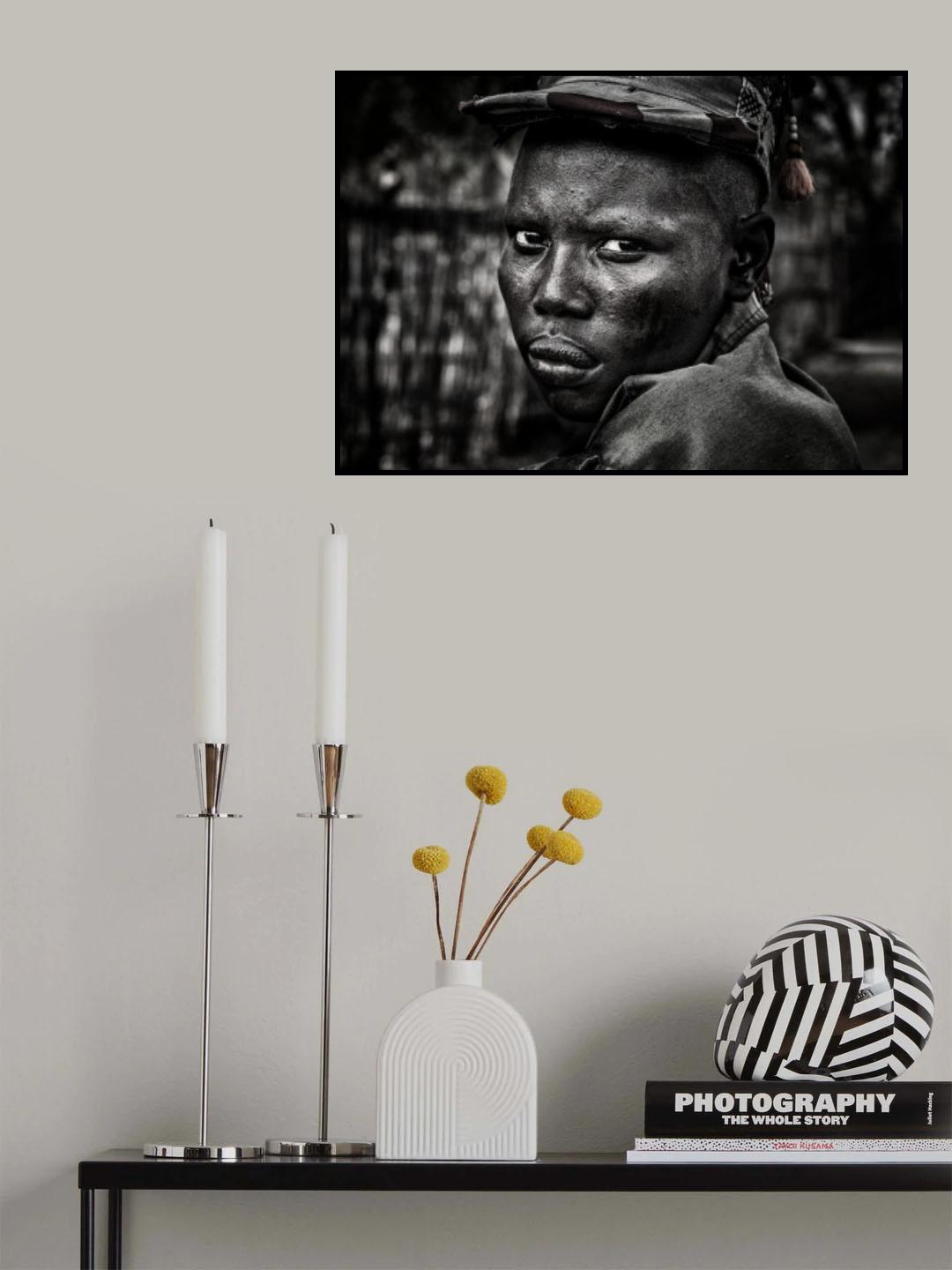 Laarim tribe boy - South Sudan Poster och Canvastavla