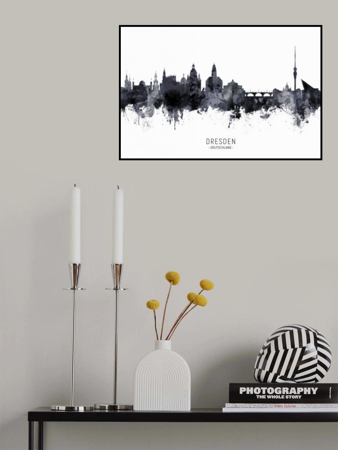 Dresden Germany Skyline Poster och Canvastavla