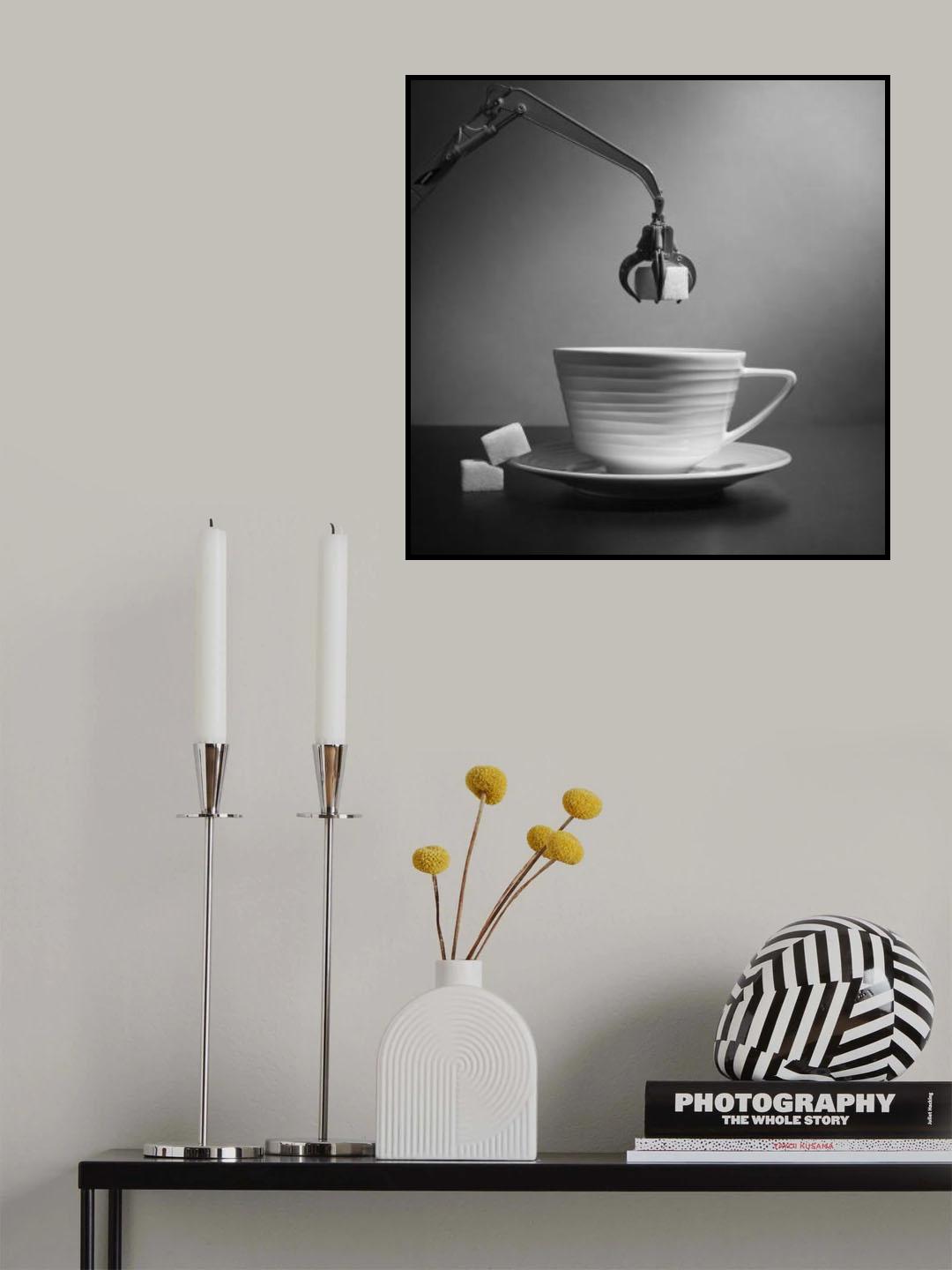 Tea party at the construction site Poster och Canvastavla