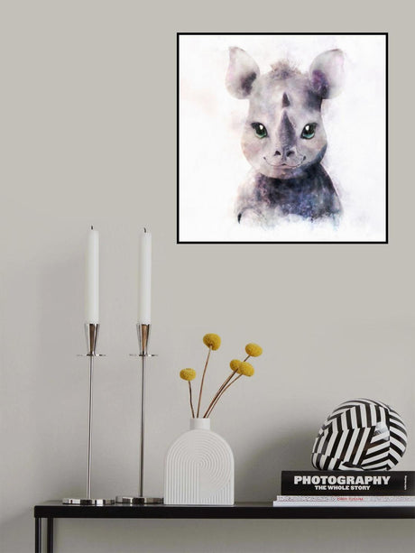 Baby Rhino Poster och Canvastavla