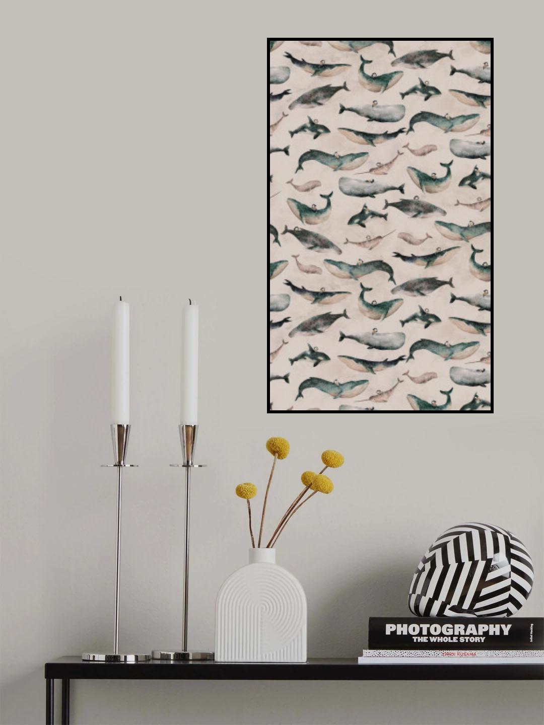 Hl009  Whale Girl   1806mm X 3000mm Poster och Canvastavla
