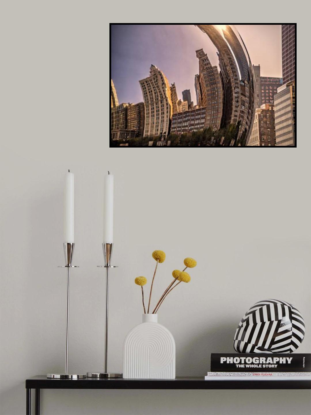Reflections Off The Chicago Bean Poster och Canvastavla