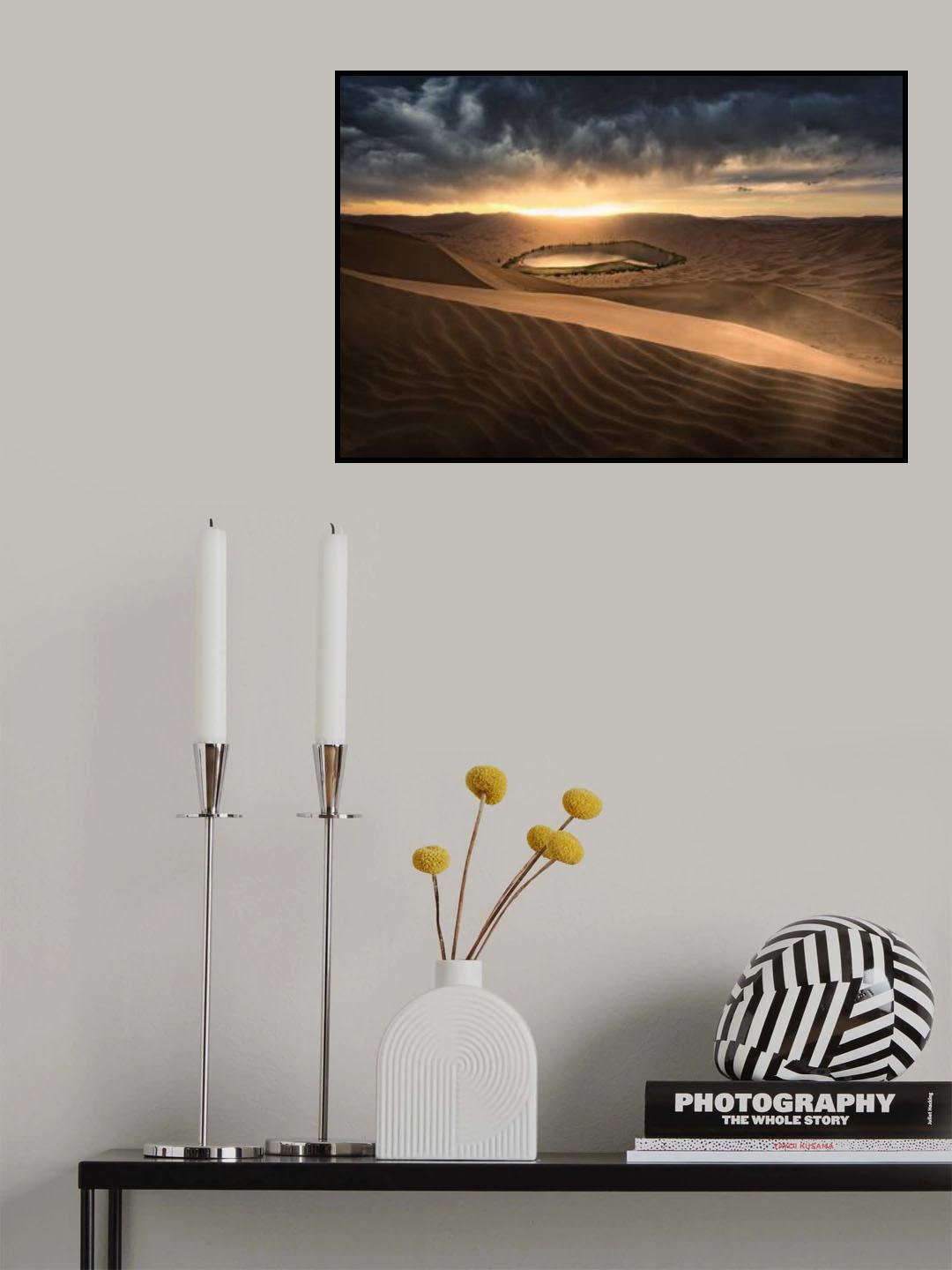 Thunderstorm in the Desert Poster och Canvastavla