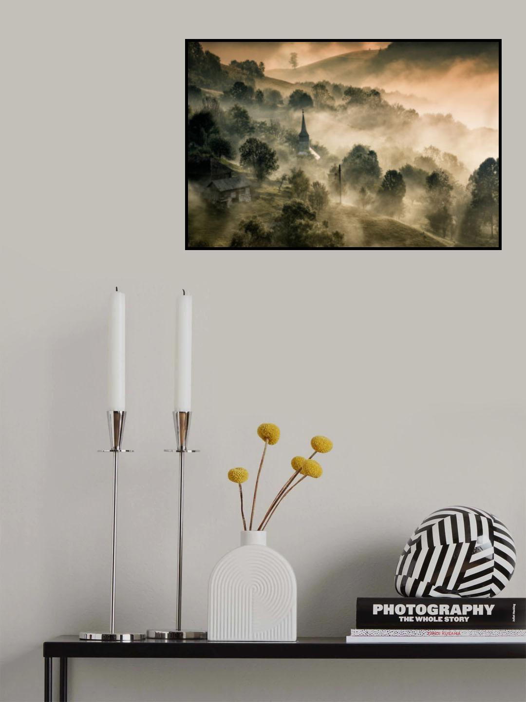 Morning in Wetern Mountains Poster och Canvastavla