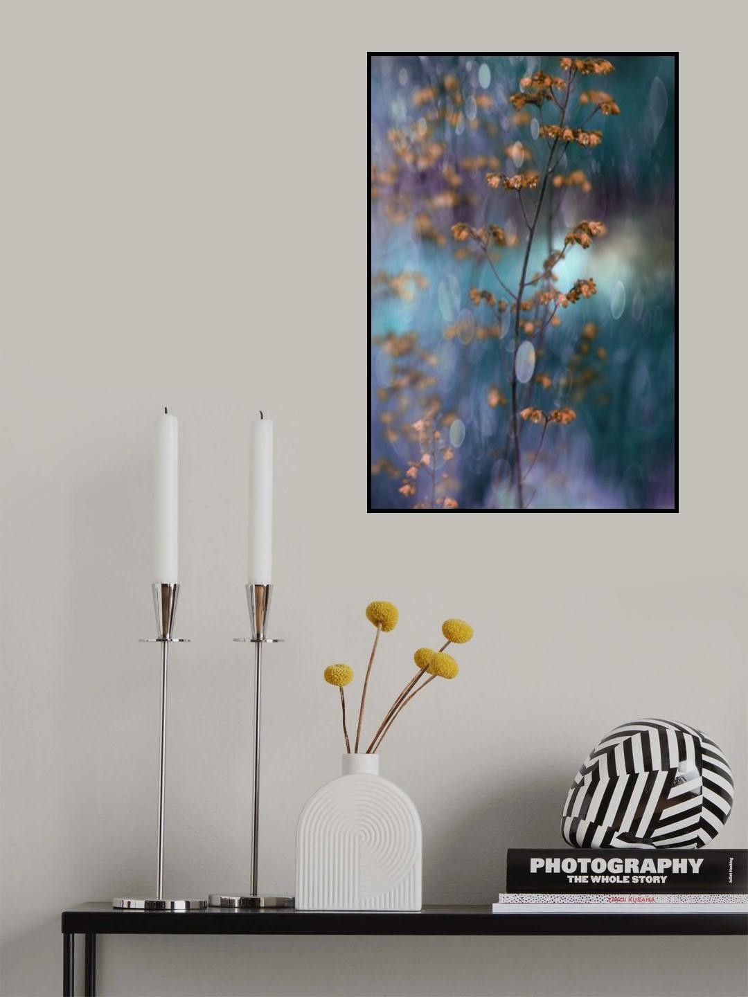 Light Dance with Flowers Poster och Canvastavla