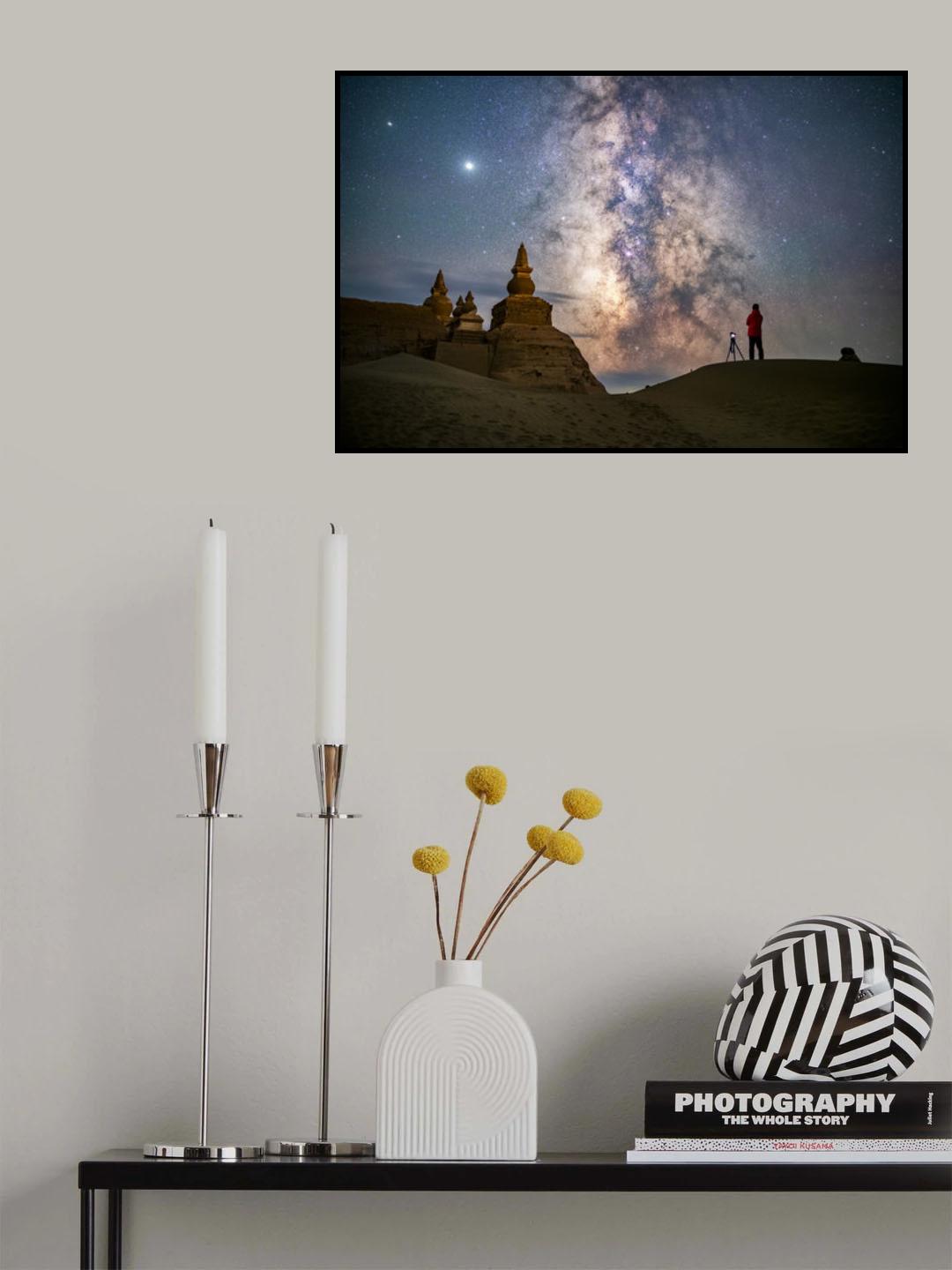 Watch the ancient city of starry sky Poster och Canvastavla