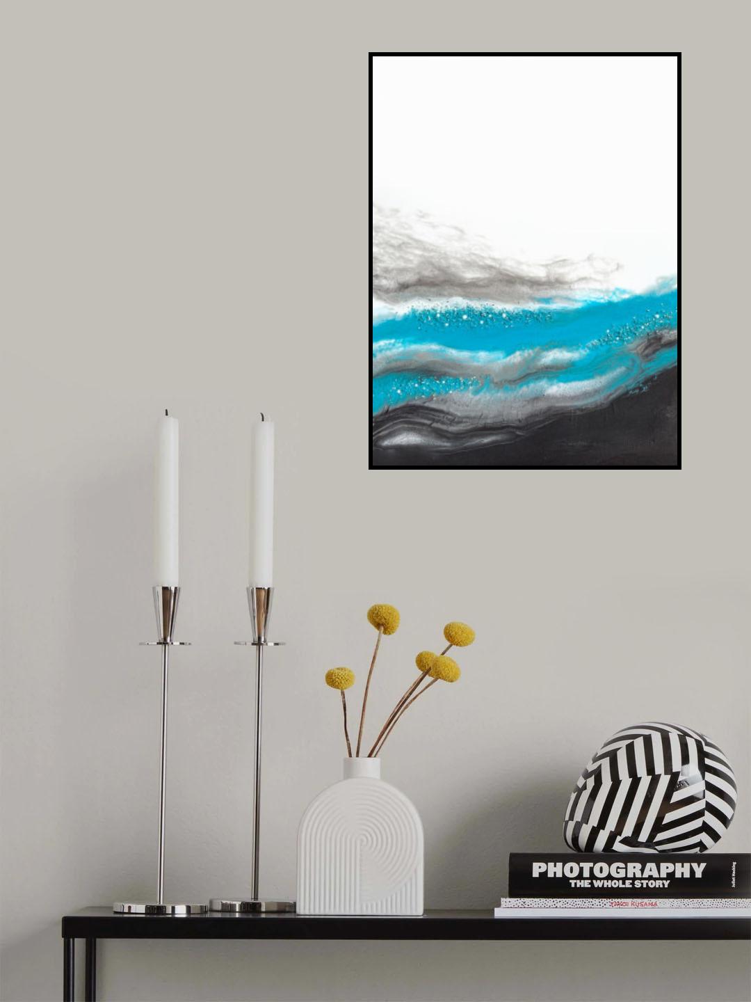 Aqua Wave Poster och Canvastavla