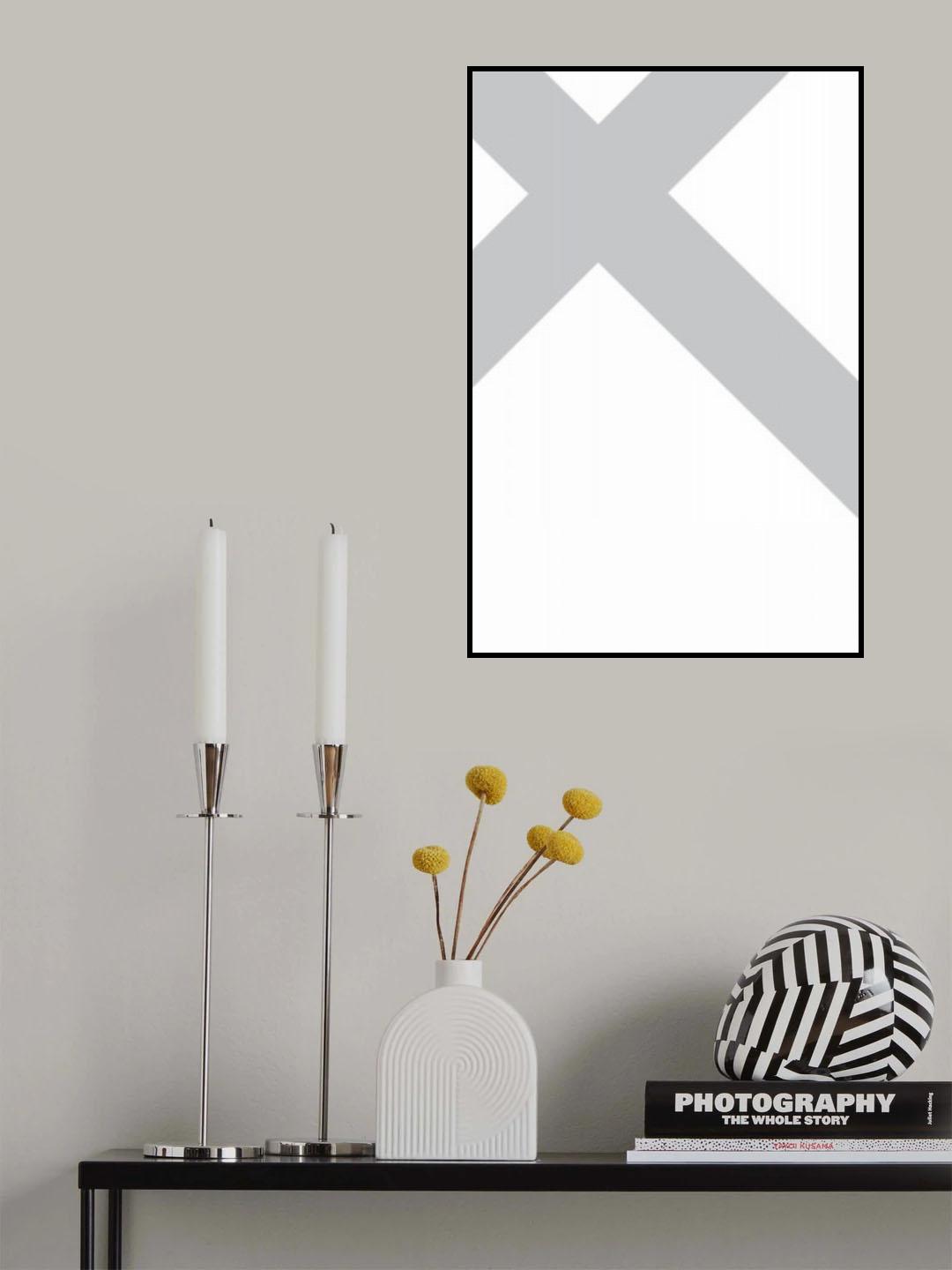 Grey Abstract Poster och Canvastavla