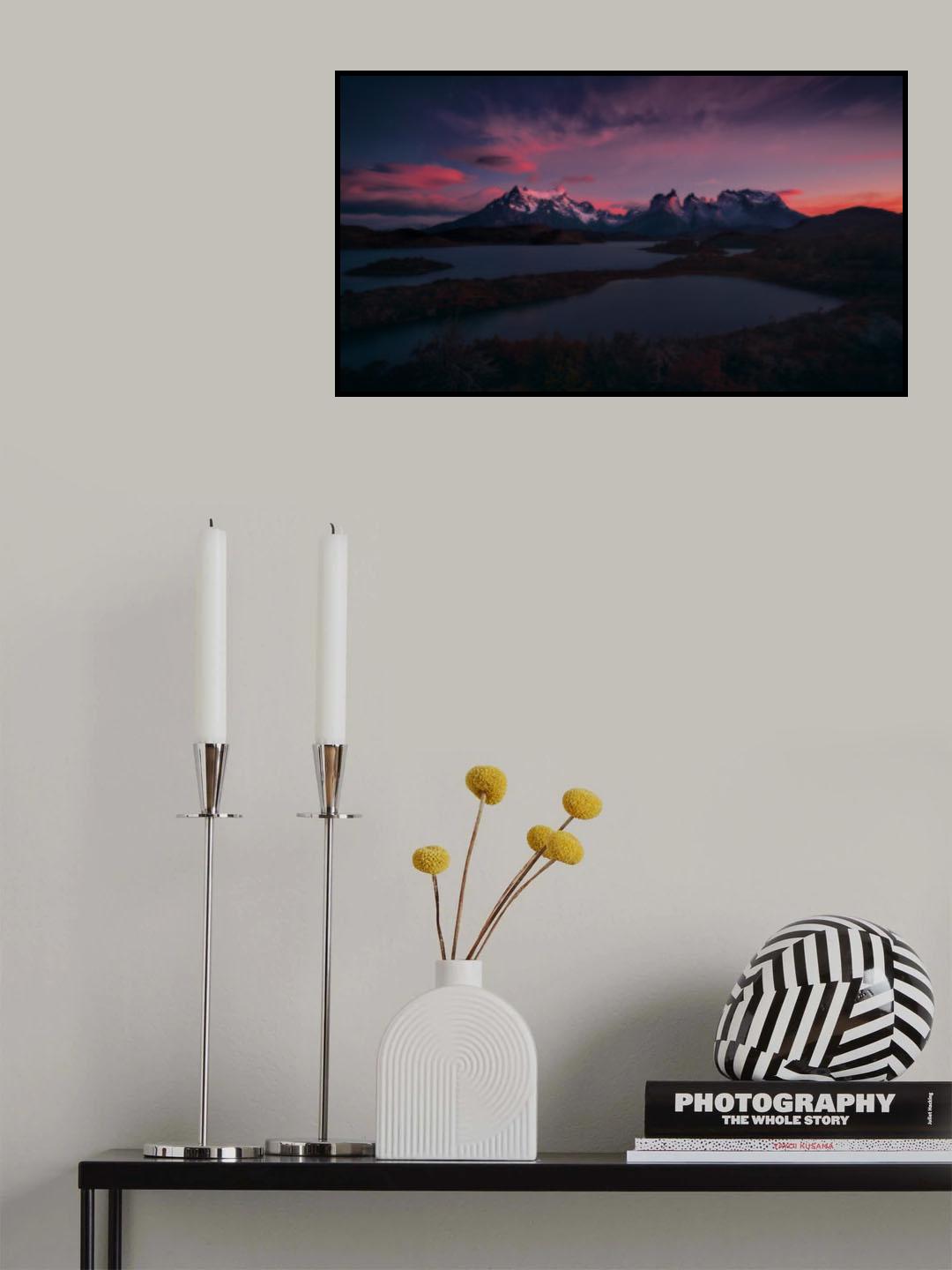 Sunrising Torres del Paine Poster och Canvastavla