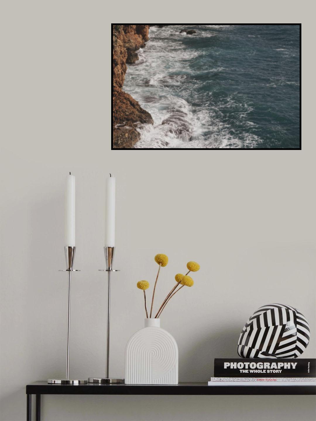 sea waves and rocks Poster och Canvastavla