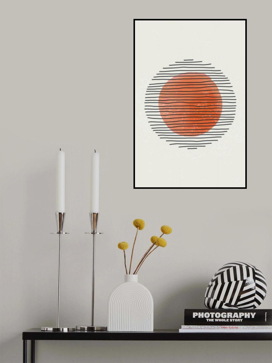 Orange Watercolor Shapes Series #2 Poster och Canvastavla