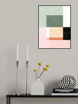 3x4 Aspectratio Pinkgreen22 Poster och Canvastavla