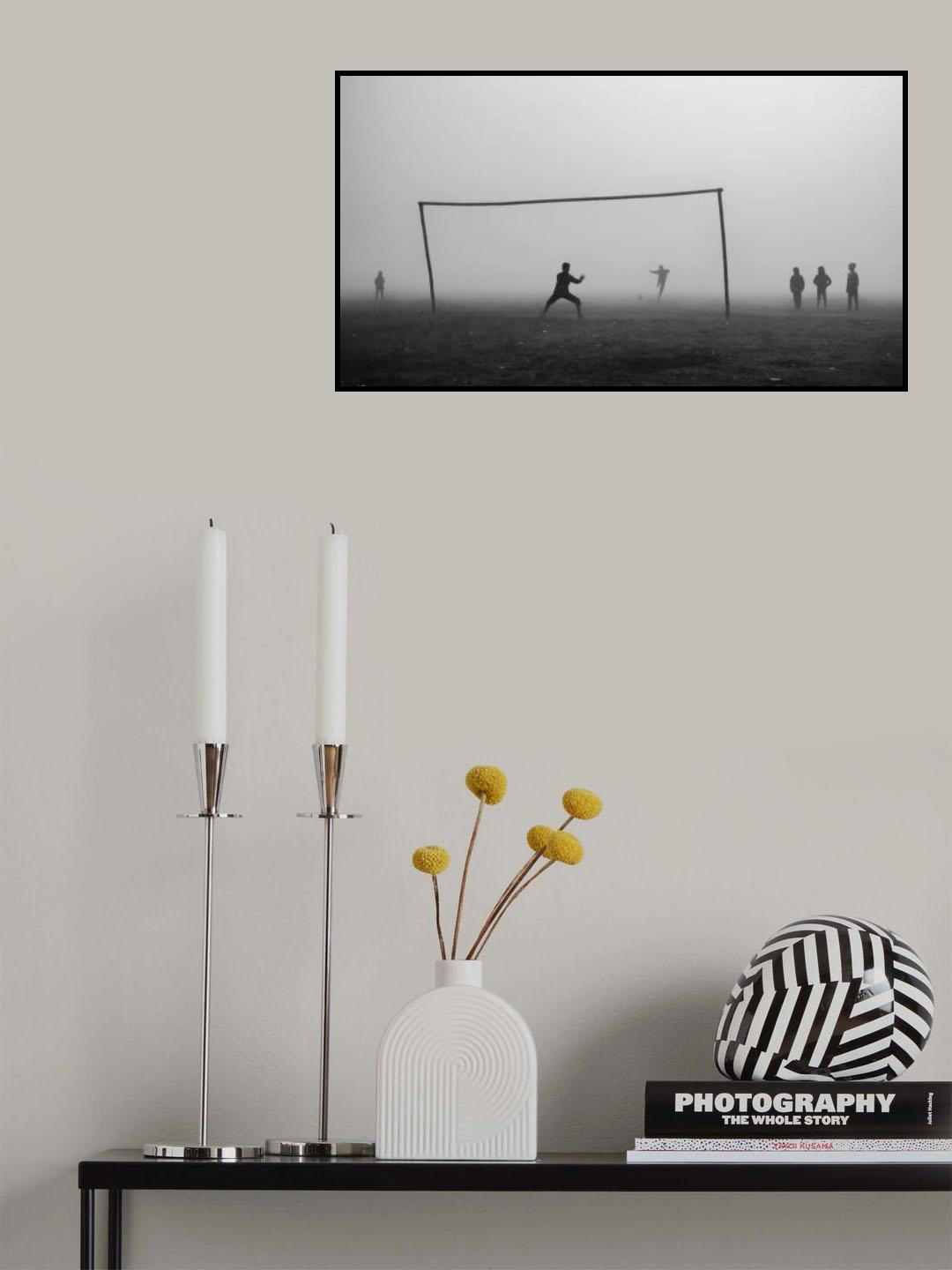 Football in fog Poster och Canvastavla