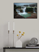 Mesmerizing HEART Falls, Meghalaya, India Poster och Canvastavla
