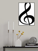 Big treble clef 1 Poster och Canvastavla