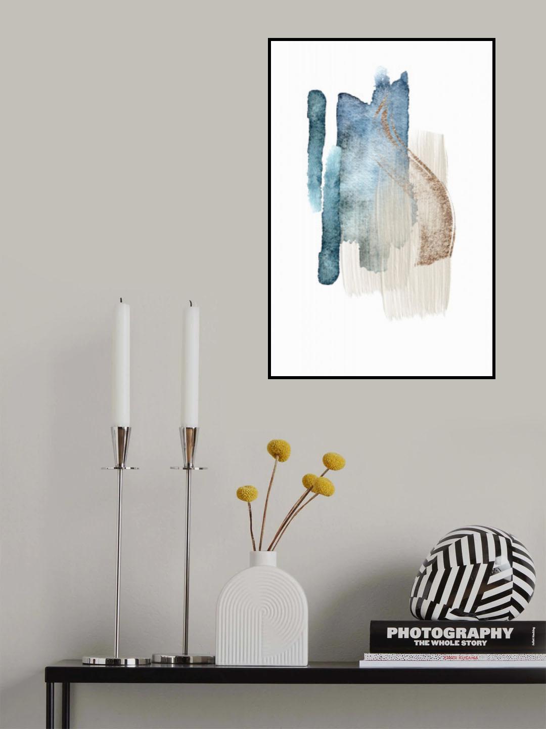 Atlantic Blue Abstract-2 Poster och Canvastavla