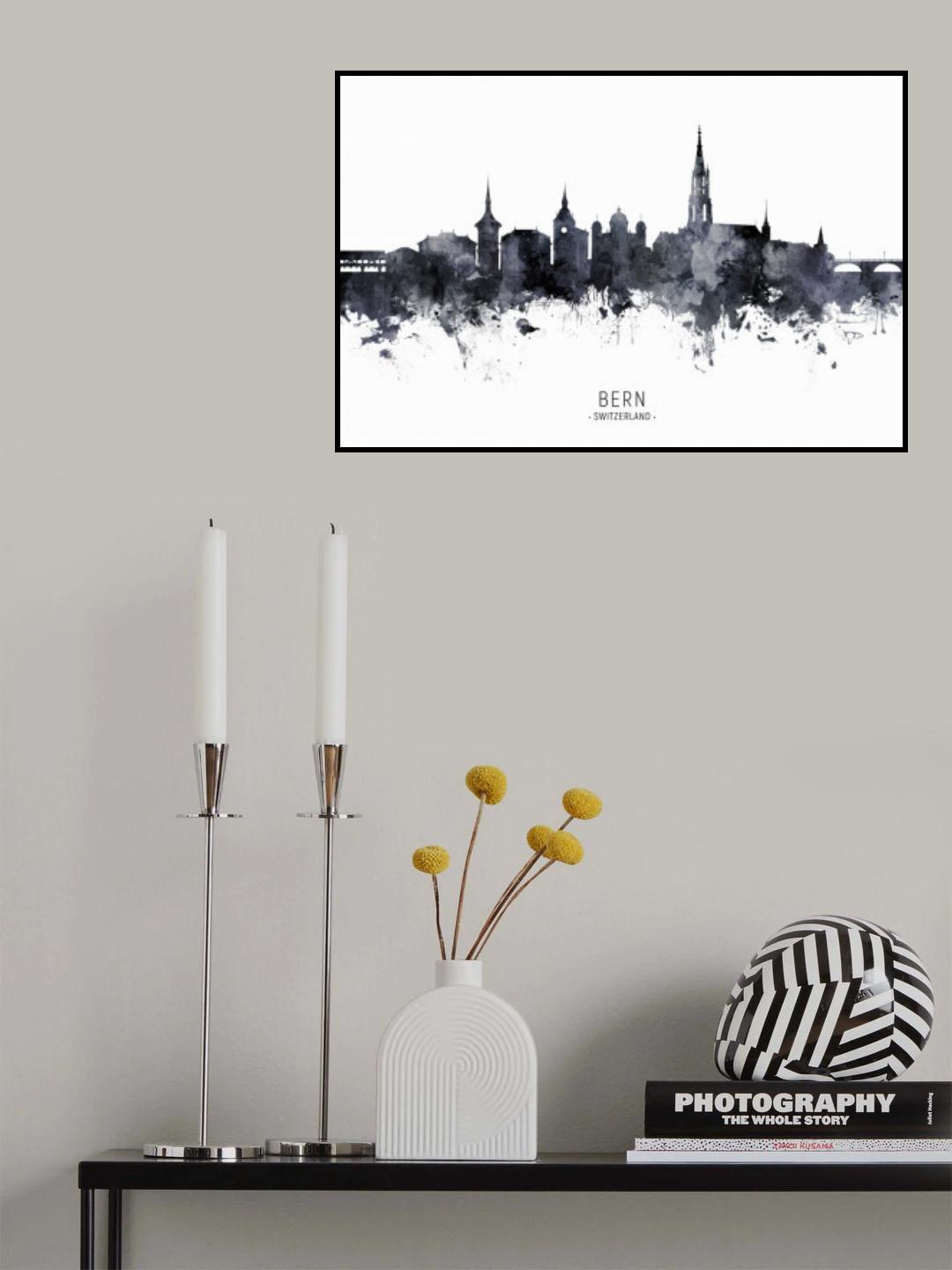 Bern Switzerland Skyline Poster och Canvastavla